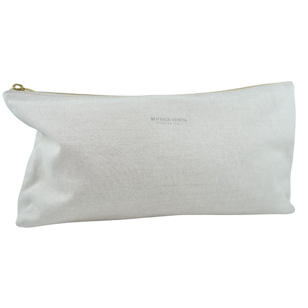 BOTTEGAVENETA Pouch Bag in bag canvas beige unisex(Unisex) Used Authentic