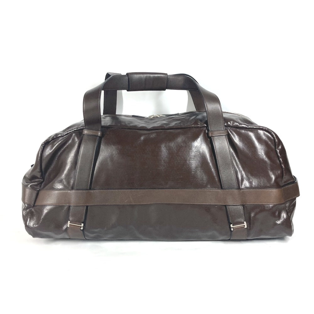 HERMES Boston Duffel bag Coated canvas Brown Bag Shoulder Bag Arion 60