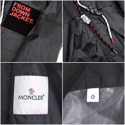 MONCLER coat 100% nylon Black, Red mens Used Authentic