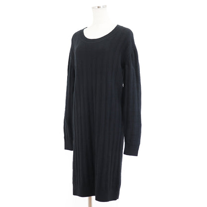 HERMES one piece Virgin wool 100% black Women 36 Used Authentic