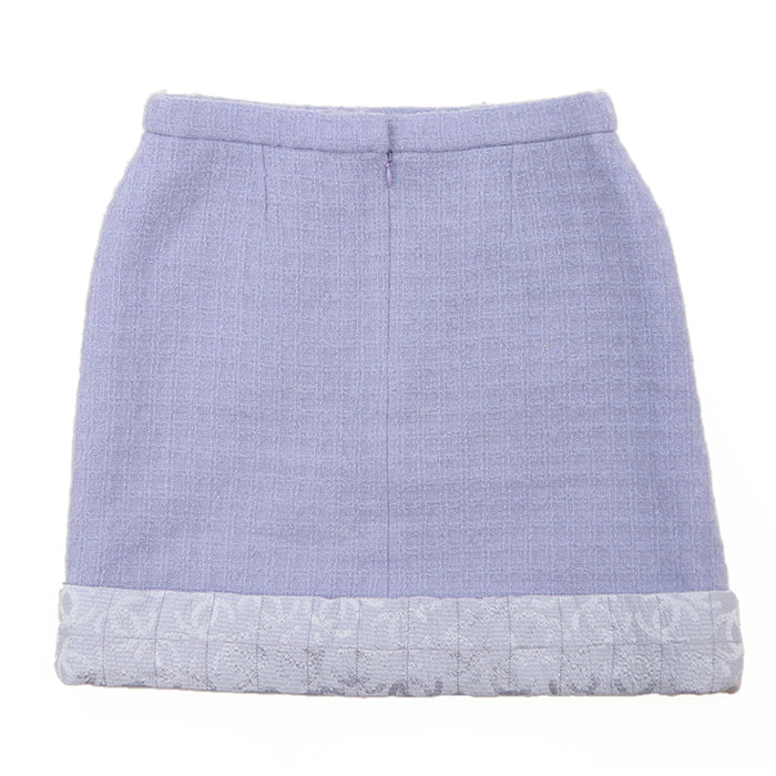 CHANEL skirt 98% wool, 2% polyamide, inset: 100% silk, padding: 60% viscose, 20% polyester, 20% acrylic [lining] 100% silk Light purple Women 38 Used Authentic