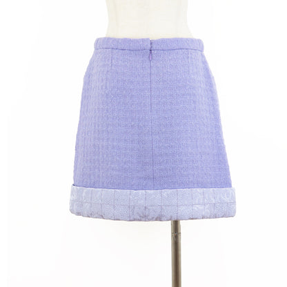 CHANEL skirt 98% wool, 2% polyamide, inset: 100% silk, padding: 60% viscose, 20% polyester, 20% acrylic [lining] 100% silk Light purple Women 38 Used Authentic