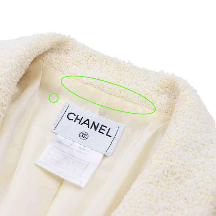 CHANEL Other outerwear [Outer material] 75% polyamide, 11% cotton [Lining] 100% silk beige Short sleeve jacket 00T P15546 Women 38 Used Authentic