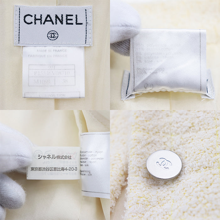 CHANEL Other outerwear [Outer material] 75% polyamide, 11% cotton [Lining] 100% silk beige Short sleeve jacket 00T P15546 Women 38 Used Authentic