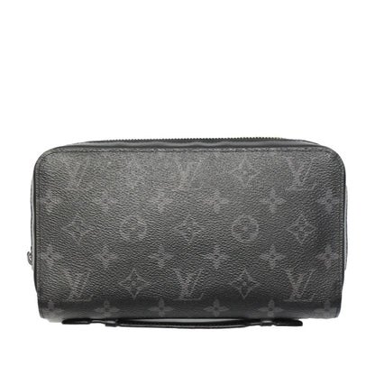 LOUIS VUITTON Long Wallet Purse M61698 Monogram canvas Monogram Clutch bag Eclipse Zippy XL mens Used Authentic