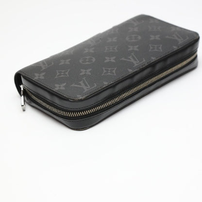 LOUIS VUITTON Long Wallet Purse M61698 Monogram canvas Monogram Clutch bag Eclipse Zippy XL mens Used Authentic