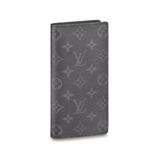 LOUIS VUITTON Long Wallet Purse M61697 Monogram canvas gray Bifold Wallet Eclipse Portefeuille Blaza mens Used Authentic