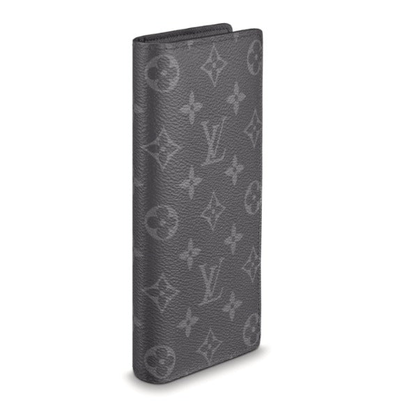 LOUIS VUITTON Long Wallet Purse M61697 Monogram canvas gray Bifold Wallet Eclipse Portefeuille Blaza mens Used Authentic