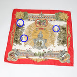 HERMES scarf FREDERIC-竇｡ Carre90 silk Red Women Used Authentic