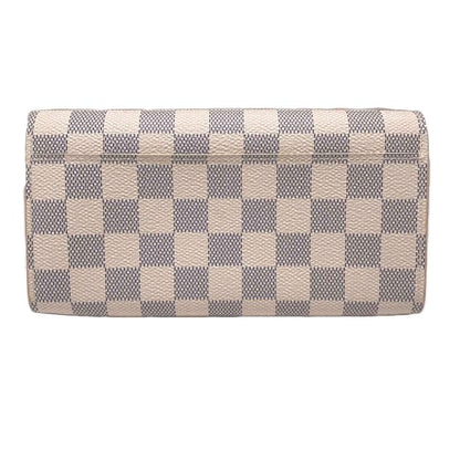 LOUIS VUITTON Long Wallet Purse N63208 Damier Azur canvas, leather White x gray Long Wallet Purse Damier Azur Portefeuille Sara Women(Unisex) Used Authentic