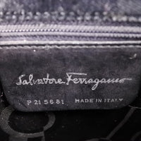 Salvatore Ferragamo Handbag Gancini 2WAY bag Velor 21-5681/18 black Women Used Authentic