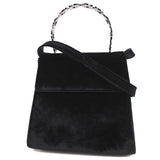 Salvatore Ferragamo Handbag Gancini 2WAY bag Velor 21-5681/18 black Women Used Authentic