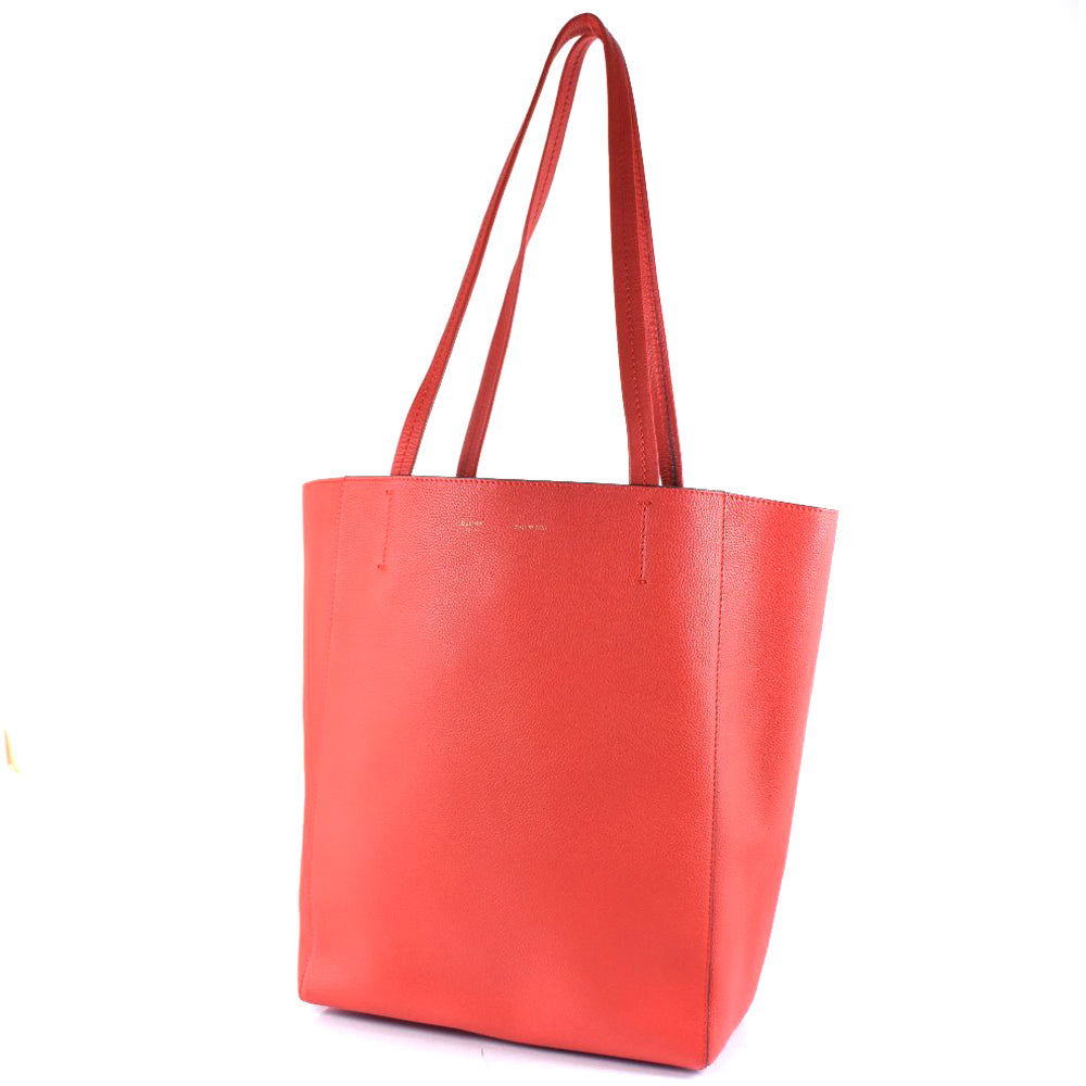 CELINE Tote Bag 175543 YNF 27SX Calfskin Red With porch Hippo phantom Women Used Authentic