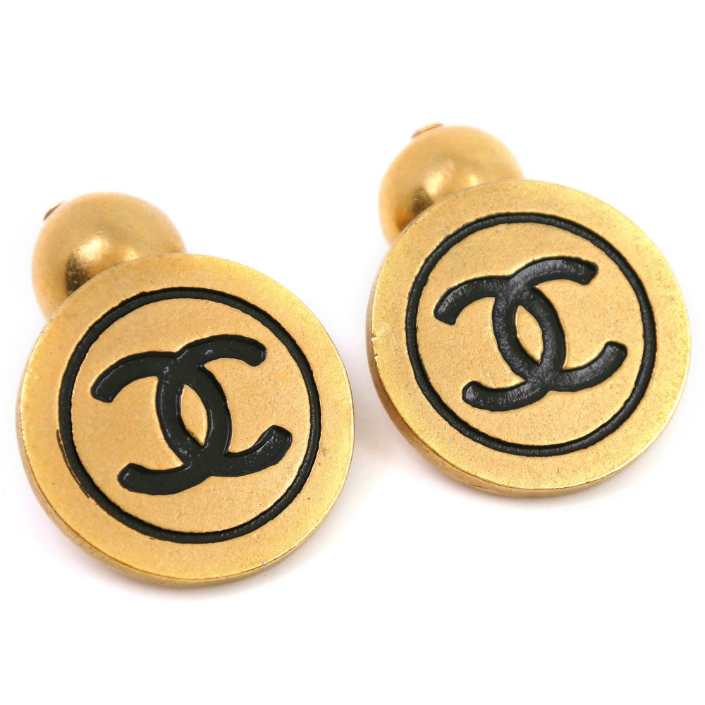 CHANEL cuffs Plated Gold gold COCO Mark mens Used Authentic