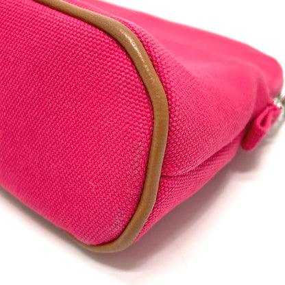 HERMES Pouch canvas pink accessory case Bored pouch 20 Women Used Authentic