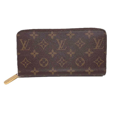 LOUIS VUITTON Long Wallet Purse M41895 Monogram canvas Fuchsia Zip Around Monogram Zippy wallet unisex(Unisex) Used Authentic