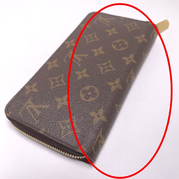 LOUIS VUITTON Long Wallet Purse M41895 Monogram canvas Fuchsia Zip Around Monogram Zippy wallet unisex(Unisex) Used Authentic