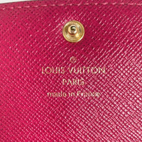 LOUIS VUITTON Long Wallet Purse Fuchsia Monogram Portefeuille Emily Monogram canvas M60697 Brown Women Used Authentic