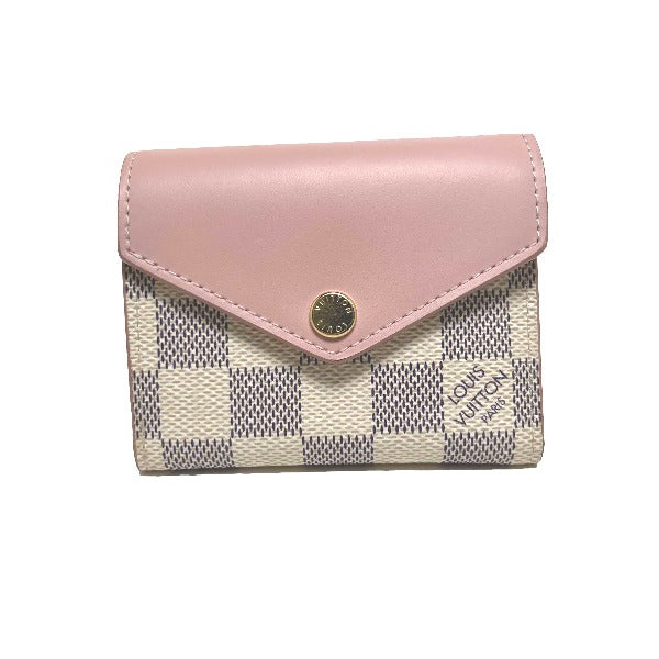 LOUIS VUITTON Tri-fold wallet N60168 Damier canvas Audrose With Coin Pocket Damier Azul Portefeuille Zoe Women Used Authentic