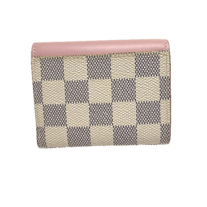 LOUIS VUITTON Tri-fold wallet N60168 Damier canvas Audrose With Coin Pocket Damier Azul Portefeuille Zoe Women Used Authentic