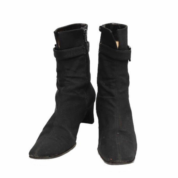 Salvatore Ferragamo boots short boots 7C black Women Used Authentic