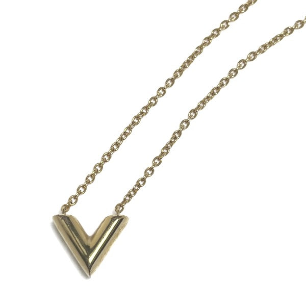 LOUIS VUITTON Necklace M61083 Gold Plated gold Necklace / Essential V Women Used Authentic