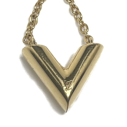 LOUIS VUITTON Necklace M61083 Gold Plated gold Necklace / Essential V Women Used Authentic