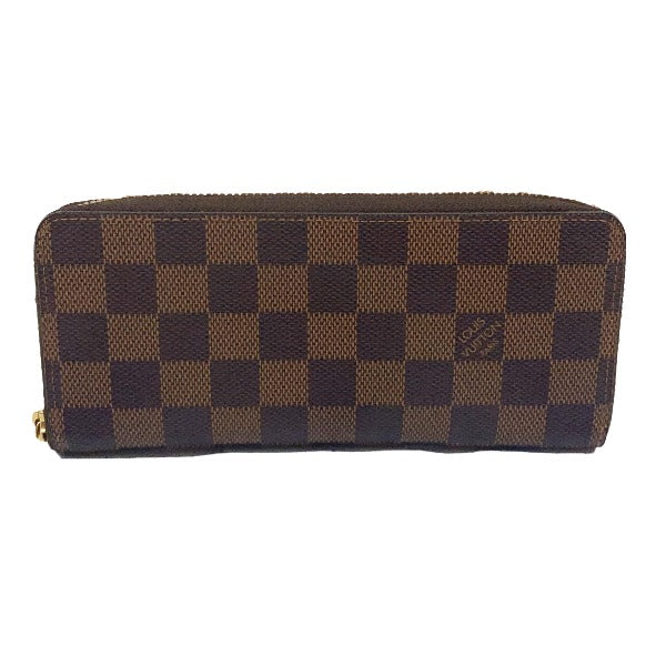 LOUIS VUITTON Long Wallet Purse N41626 Damier canvas Rose Valerie Portefeuille Clemence Damier Zip Around Women Used Authentic