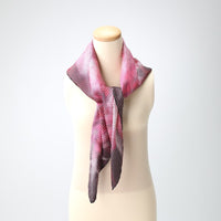 GUCCI scarf 100% silk scarf Dot silk Pink x Black Women Used Authentic