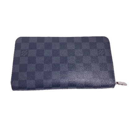 LOUIS VUITTON Long Wallet Purse N60111 Damier Grafitto Canvas Graphite Damier Graphite Zippy Organizer NM mens Used Authentic