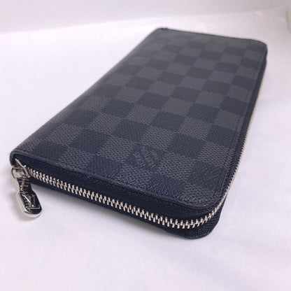 LOUIS VUITTON Long Wallet Purse N60111 Damier Grafitto Canvas Graphite Damier Graphite Zippy Organizer NM mens Used Authentic