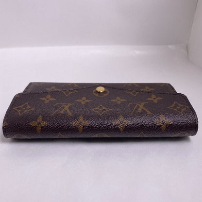 LOUIS VUITTON Long Wallet Purse M60531 Monogram canvas Brown Monogram Portefeuille Sara Women Used Authentic