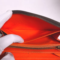 LOUIS VUITTON Long Wallet Purse Zip Around Monogram graffiti Zippy wallet leather M93711 Brown x orange mens Used Authentic