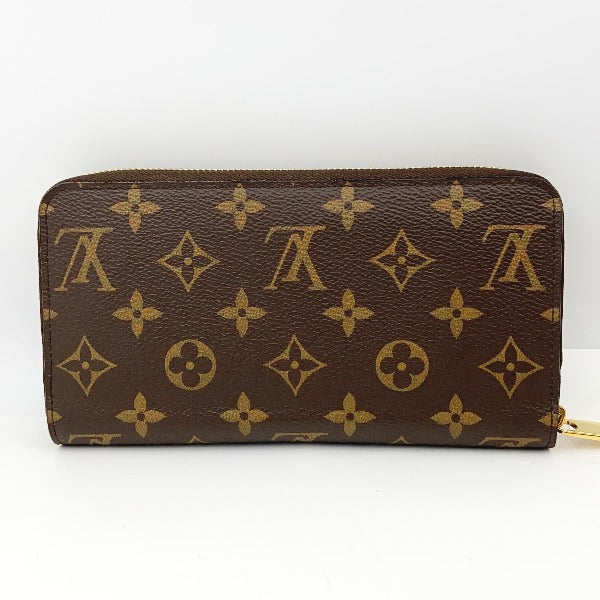 LOUIS VUITTON Long Wallet Purse M41895 Monogram canvas Fuchsia Zip Around Monogram Zippy wallet unisex(Unisex) Used Authentic