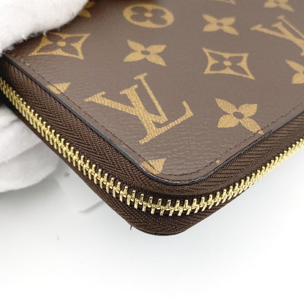 LOUIS VUITTON Long Wallet Purse M41895 Monogram canvas Fuchsia Zip Around Monogram Zippy wallet unisex(Unisex) Used Authentic