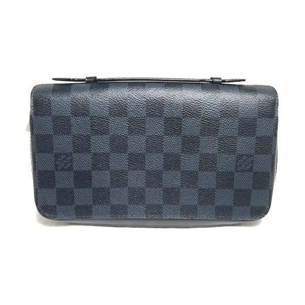 LOUIS VUITTON business bag N41590 Damier canvas cobalt Wallet Damier Cobalt Zippy XL mens Used Authentic