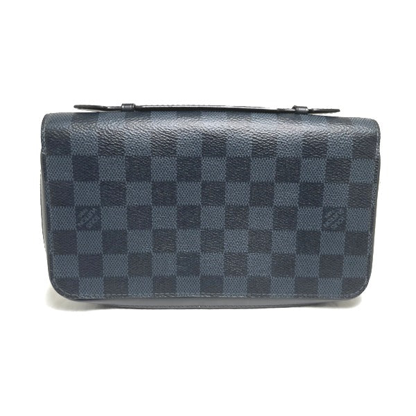 LOUIS VUITTON business bag N41590 Damier canvas cobalt Wallet Damier Cobalt Zippy XL mens Used Authentic