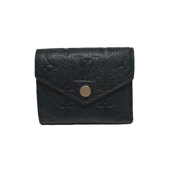 LOUIS VUITTON Tri-fold wallet Coin purse with Card Case Monogram Unplant Portefeuille Zoe Monogram Ann Platt M62935 Noir Women Used Authentic