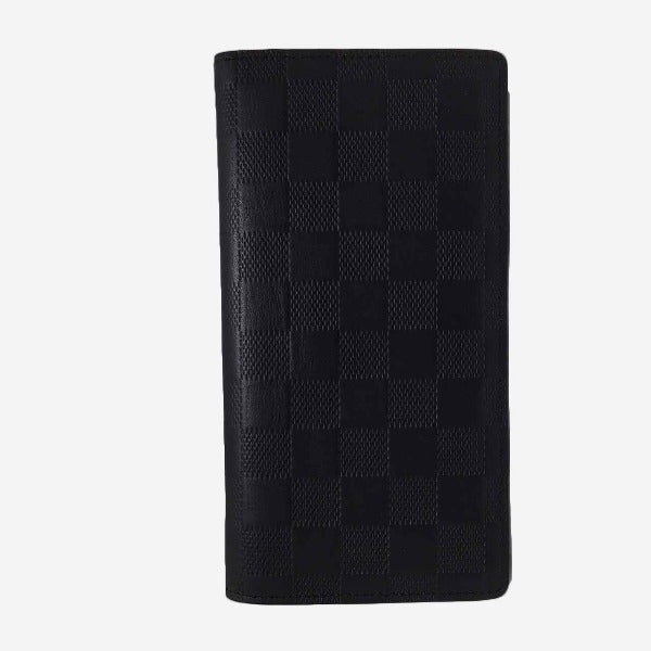 LOUIS VUITTON Long Wallet Purse N63010 Damier canvas black Bifold Walletlong wallet Anfini Portefeuille Blaza mens Used Authentic