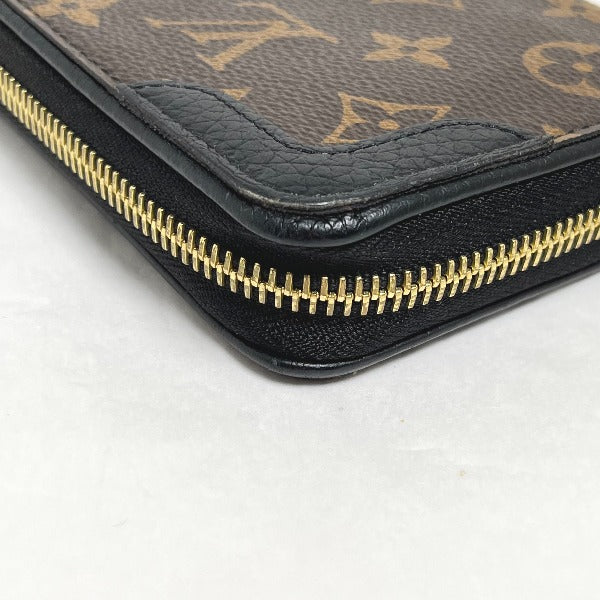 LOUIS VUITTON Long Wallet Purse M61855 Monogram canvas Noir Zip Around Monogram Zippy wallet unisex(Unisex) Used Authentic