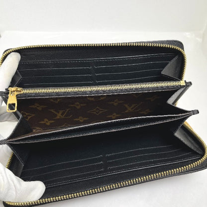 LOUIS VUITTON Long Wallet Purse M61855 Monogram canvas Noir Zip Around Monogram Zippy wallet unisex(Unisex) Used Authentic