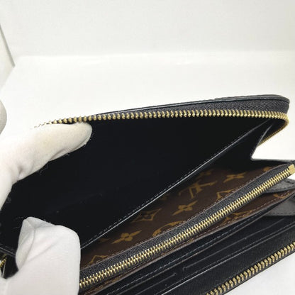 LOUIS VUITTON Long Wallet Purse M61855 Monogram canvas Noir Zip Around Monogram Zippy wallet unisex(Unisex) Used Authentic