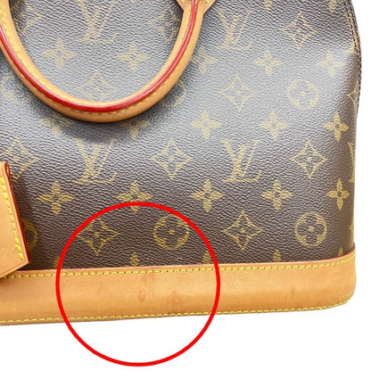 LOUIS VUITTON Handbag M53151 Monogram canvas Brown Comes with a clochette Monogram Alma Women Used Authentic