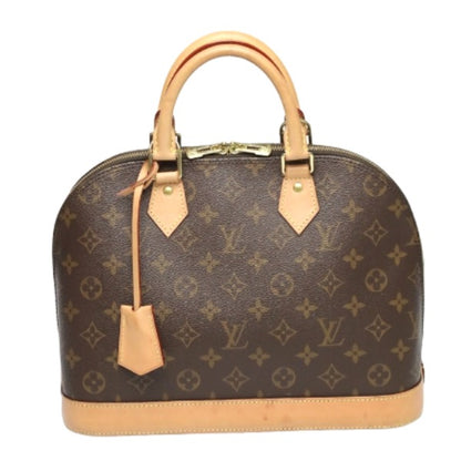 LOUIS VUITTON Handbag M53151 Monogram canvas Brown Comes with a clochette Monogram Alma Women Used Authentic