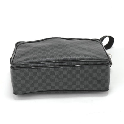 LOUIS VUITTON Shoulder Bag N23253 Damier Grafitto Canvas gray Business bag Damier Graphite Ikar mens Used Authentic