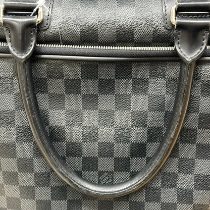 LOUIS VUITTON Shoulder Bag N23253 Damier Grafitto Canvas gray Business bag Damier Graphite Ikar mens Used Authentic