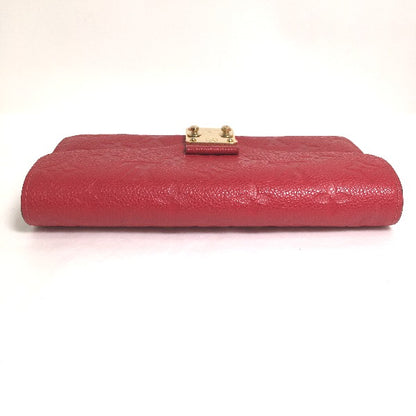 LOUIS VUITTON Long Wallet Purse M62459 Monogram canvas Red Long Wallet Purse Monogram Portefeuille Women Used Authentic