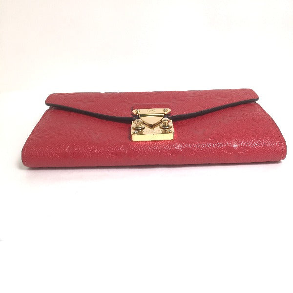 LOUIS VUITTON Long Wallet Purse M62459 Monogram canvas Red Long Wallet Purse Monogram Portefeuille Women Used Authentic