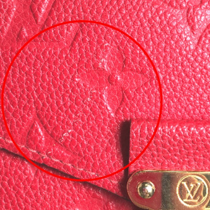 LOUIS VUITTON Long Wallet Purse M62459 Monogram canvas Red Long Wallet Purse Monogram Portefeuille Women Used Authentic