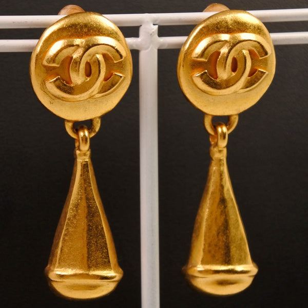 CHANEL Earring Swing / COCO Mark Plated Gold gold Women Used Authentic
